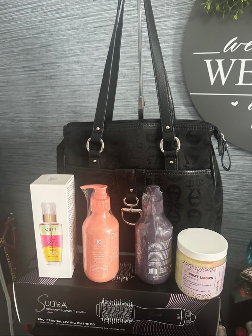 Haircare bundle- Royale, Aminnah, Soleil bundle free Bag including blowout brush
